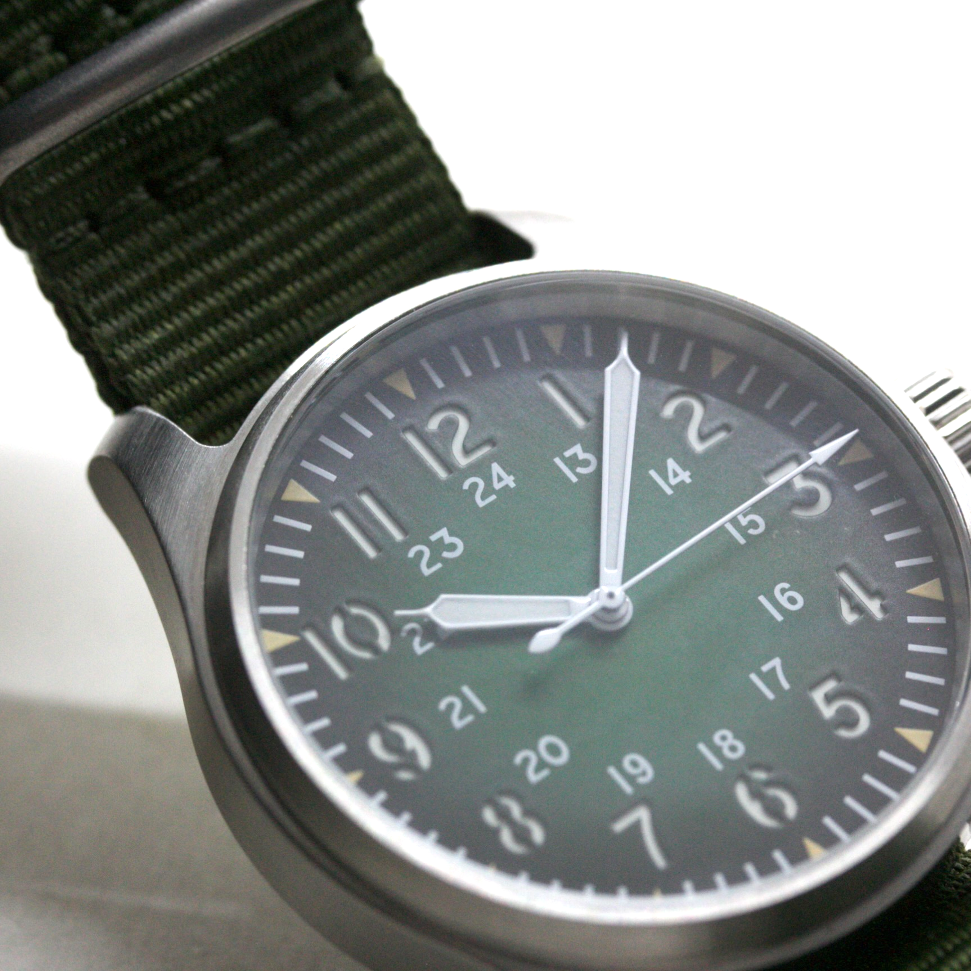 ロント(RONT) スイス製 自動巻き ムーブメント 腕時計 rstp1-a150a2n20armygreen 文字盤