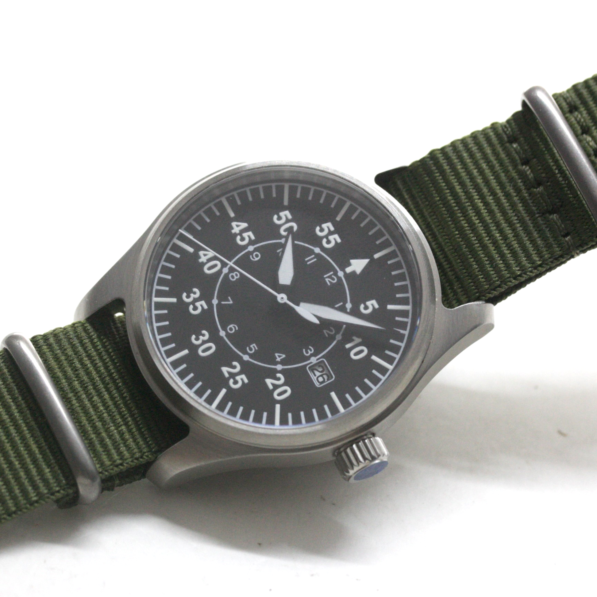 ロント(RONT) スイス製 自動巻き ムーブメント 腕時計 rstp1-a158a5n20armygreen ミリタリーデザイン