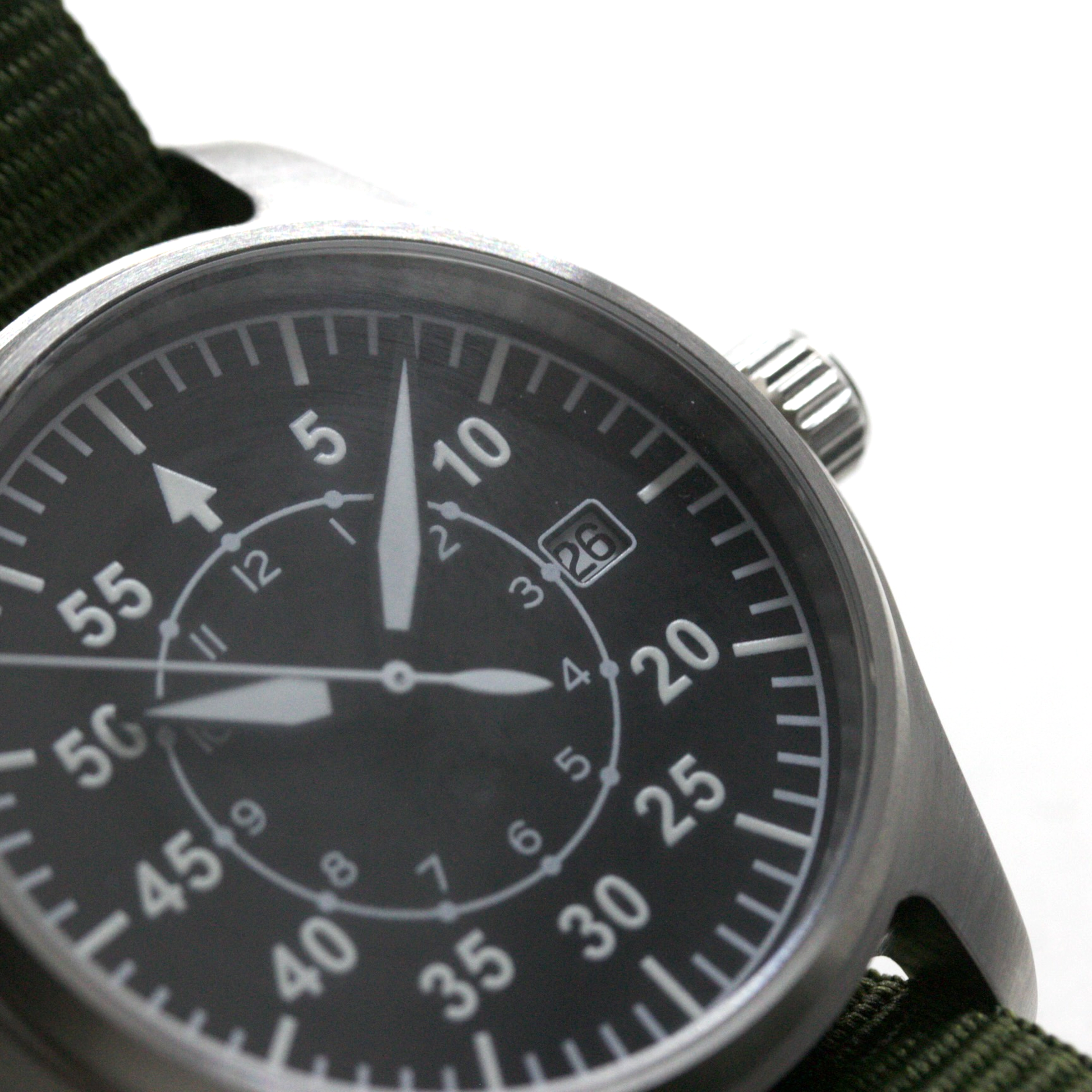 ロント(RONT) スイス製 自動巻き ムーブメント 腕時計 rstp1-a158a5n20armygreen デイトカレンダー