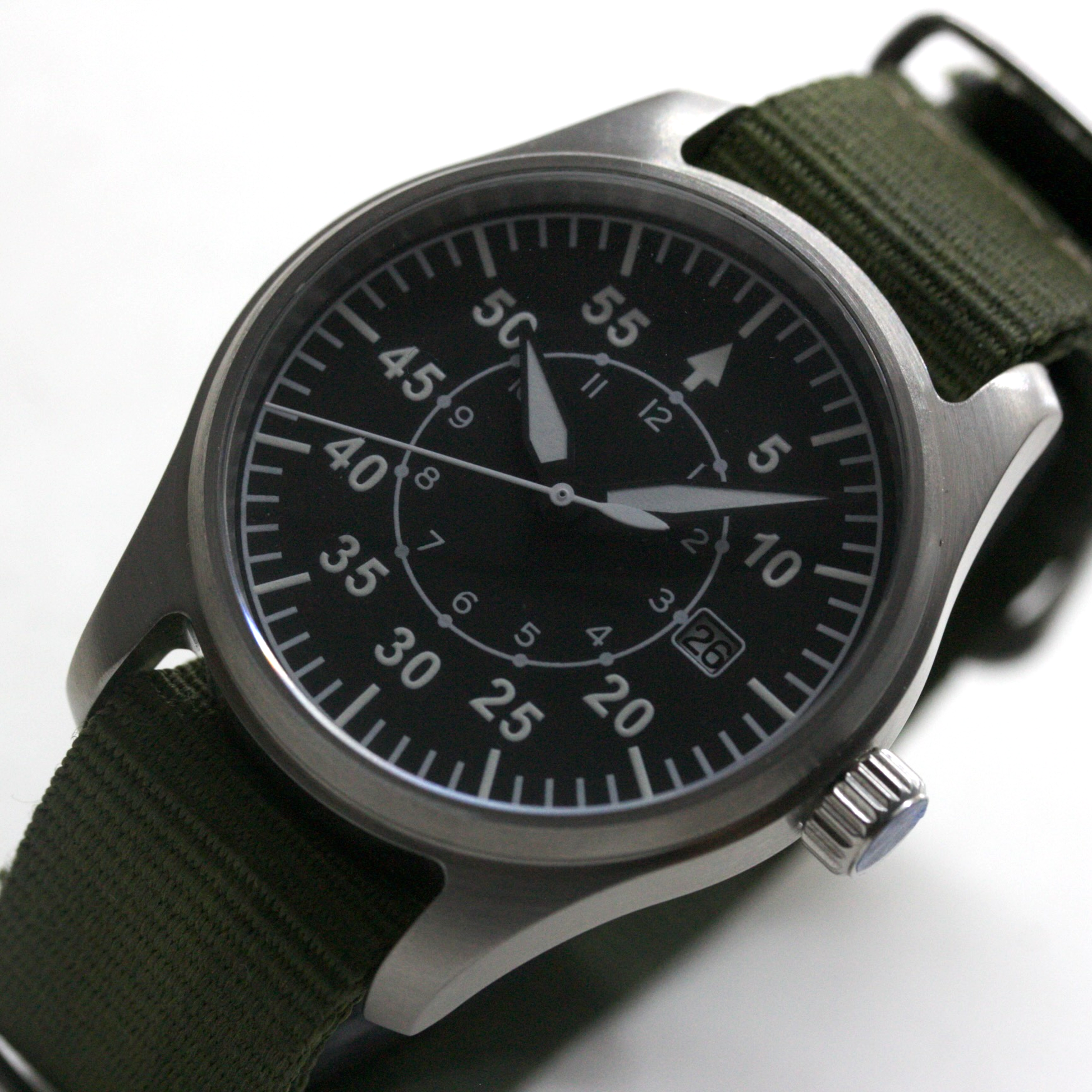 ロント(RONT) スイス製 自動巻き ムーブメント 腕時計 rstp1-a158a5n20armygreen 風防 サファイアクリスタル