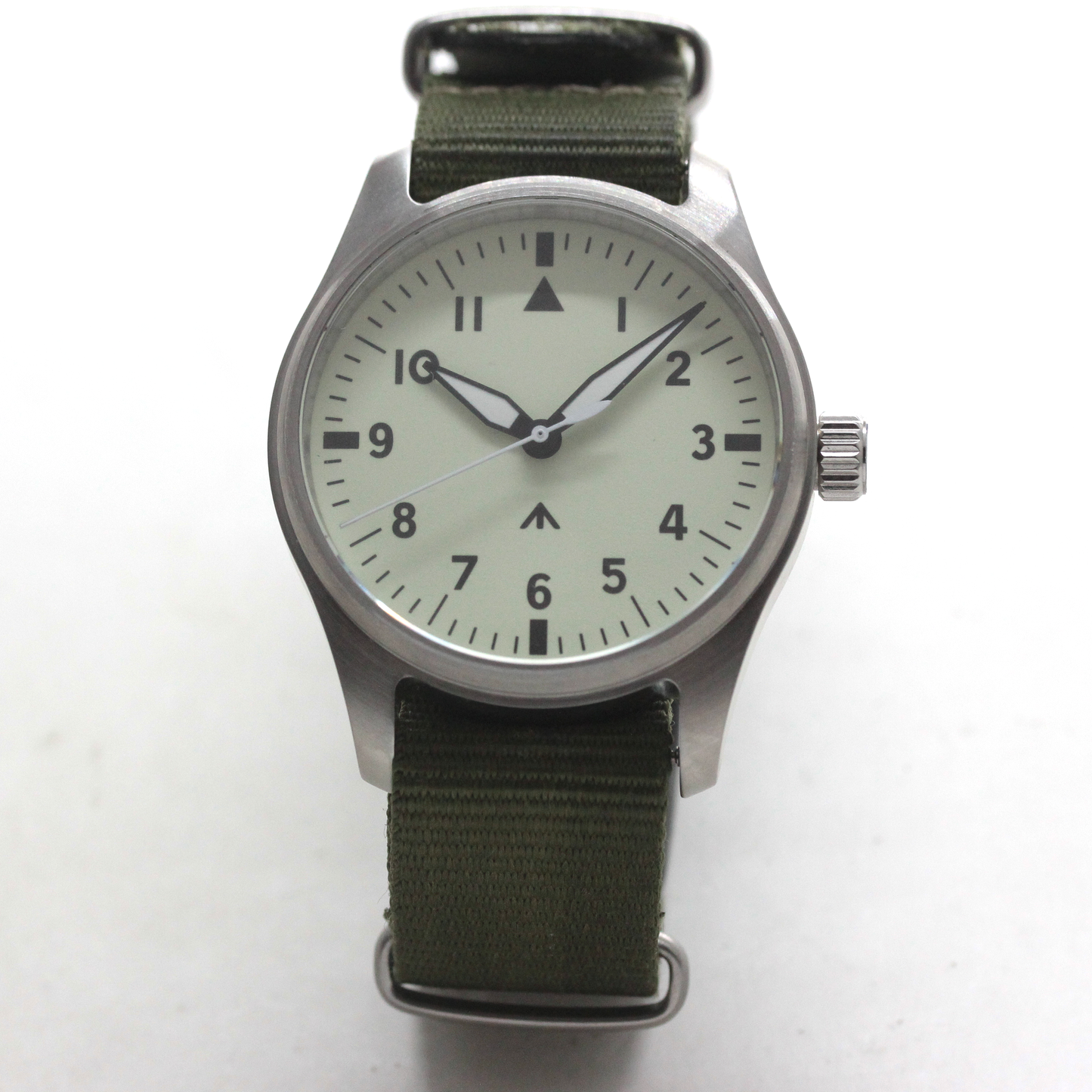 ロント(RONT) スイス製 自動巻き ムーブメント 腕時計 rstp1-a159a5n20armygreen 正面