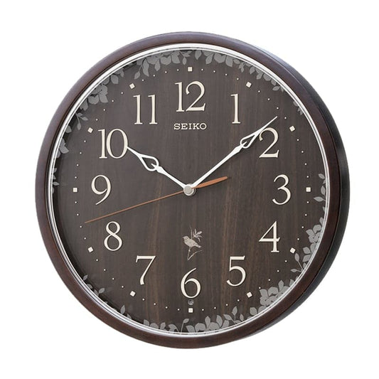 SEIKO セイコー 報時付き 木枠 電波掛け時計 RX215B　濃茶