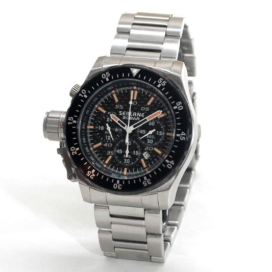 SEALANE(シーレーン) クォーツ 1/5秒クロノグラフ 腕時計 SE55-MBO オレンジ