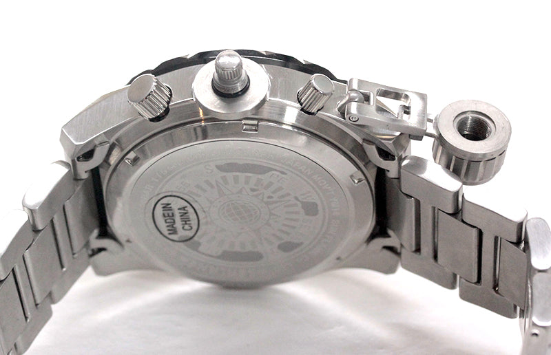 SEALANE(シーレーン) クォーツ 1/5秒クロノグラフ 腕時計 SE55-MBO オレンジ