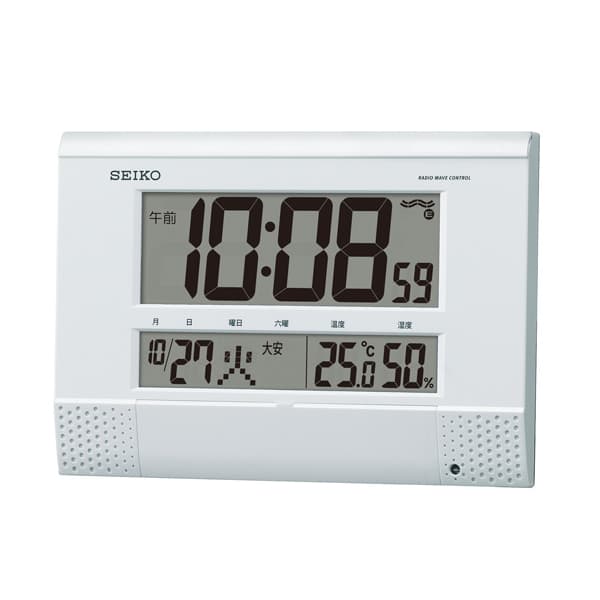 SEIKO セイコー 報時付き デジタル 電波 掛け置き兼用時計 SQ435W