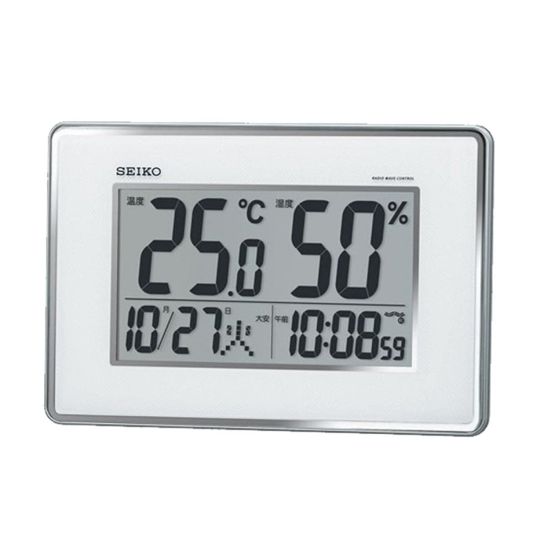 SEIKO（セイコー）温度・湿度表示付 掛置兼用 デジタル電波クロック SQ437S