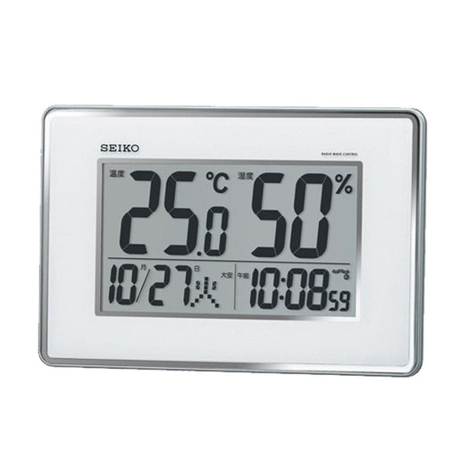 SEIKO（セイコー）温度・湿度表示付 掛置兼用 デジタル電波クロック SQ437S