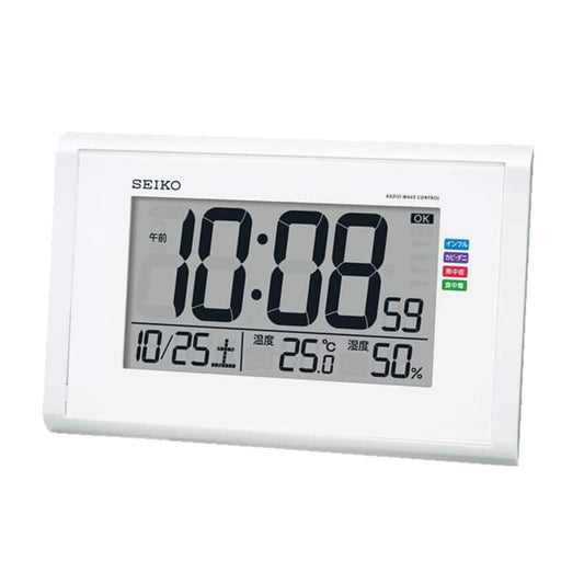 SEIKO（セイコー）快適環境NAVI 掛置兼用 デジタル電波クロック SQ439W
