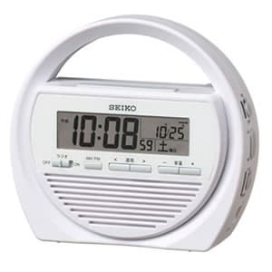 SEIKO セイコー 電波防災クロック目覚まし時計 【SQ764W】