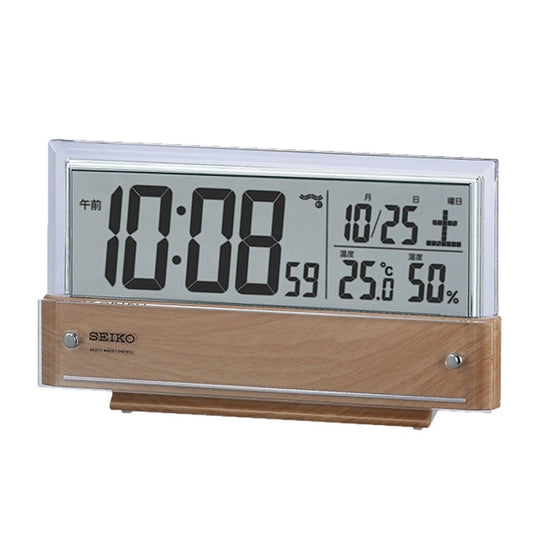 SEIKO（セイコー）温度・湿度表示付 デジタル 電波目覚まし時計 SQ782B