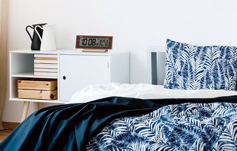 セイコー（SEIKO）温湿度表示付きデジタル電波クロック置き時計　SQ788B