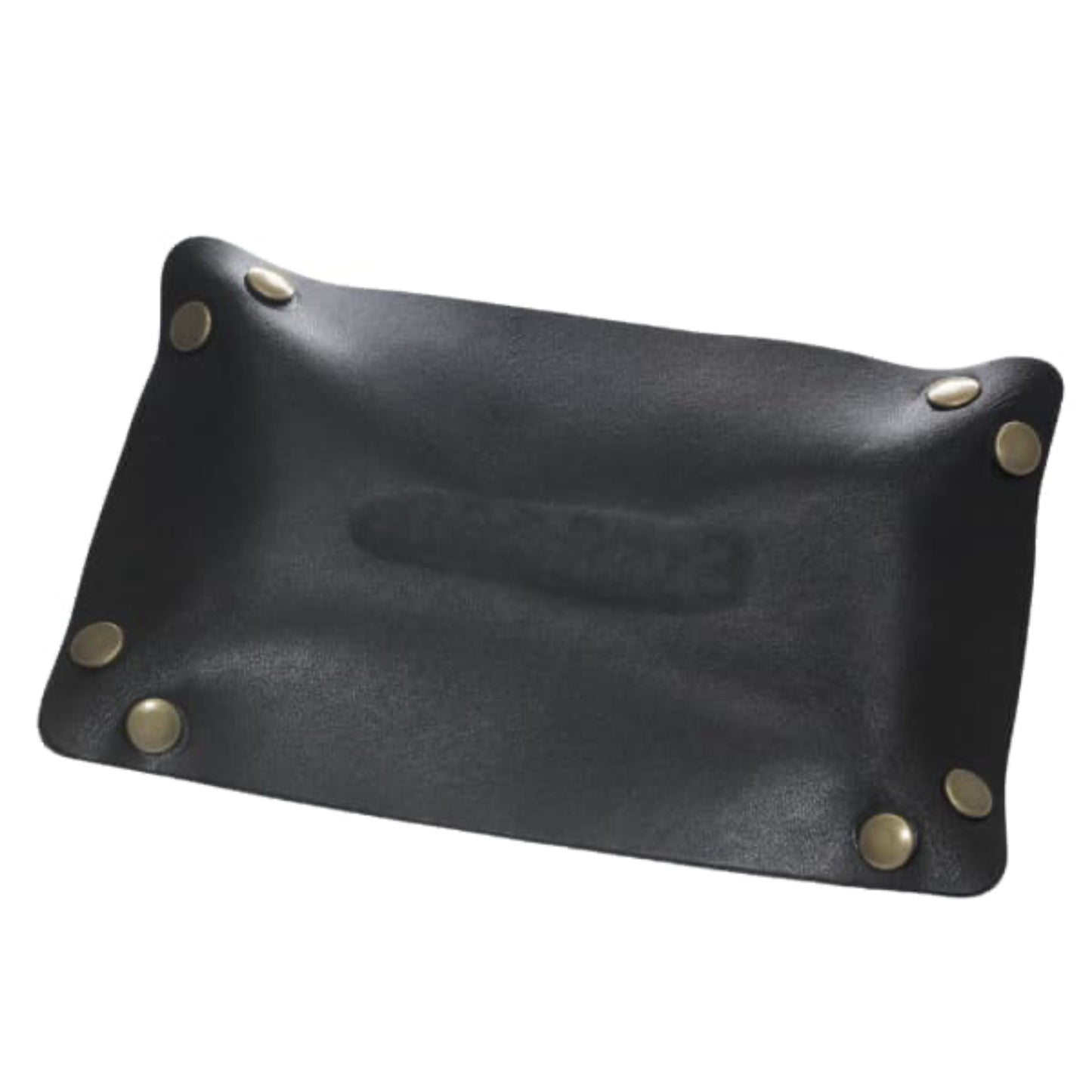 裏側 正美堂オリジナル 牛革トレイ/10.5センチ×17センチ/　ブラック　/　syoh-tray-black105-170
