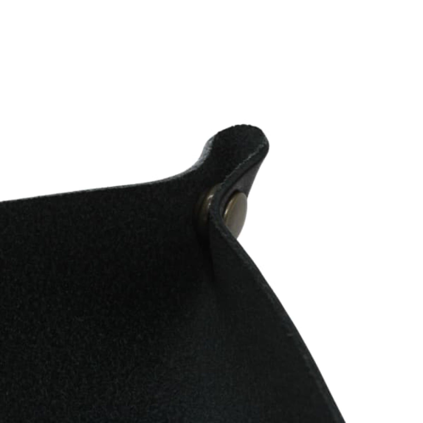 フック閉じた時 正美堂オリジナル 牛革トレイ/10.5センチ×17センチ/　ブラック　/　syoh-tray-black105-170