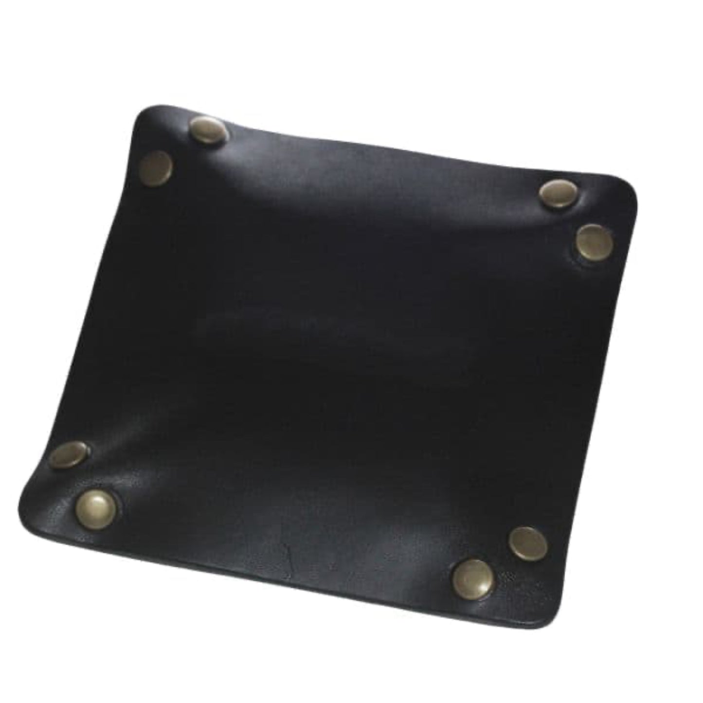 裏側 正美堂オリジナル 牛革トレイ/13センチ×13センチ / ブラック /syoh-tray-black130-130