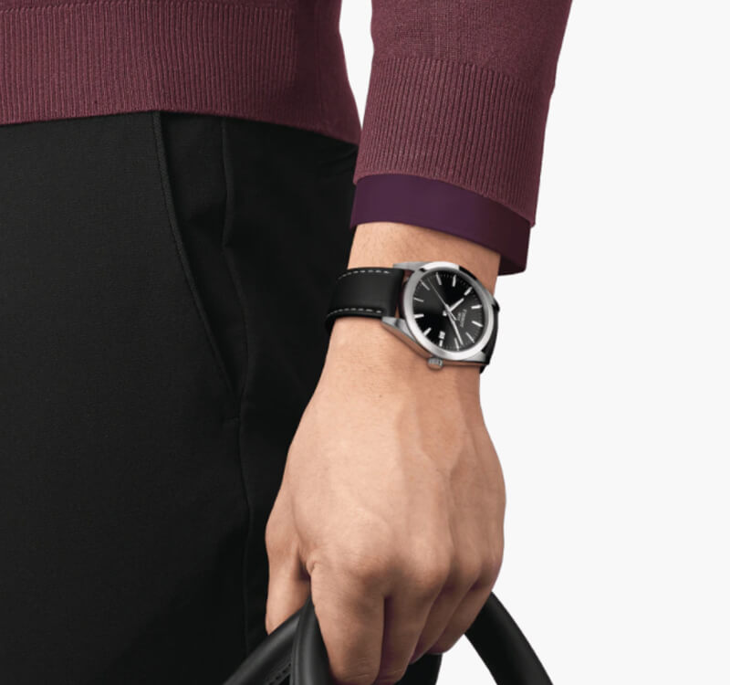 TISSOT(ティソ) Gentleman ジェントルマン クォーツ 腕時計 ブラック T127.410.16.051.00