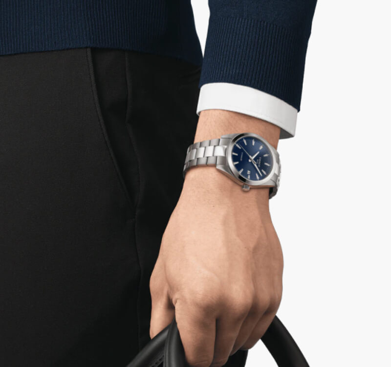 TISSOT(ティソ) Gentleman ジェントルマン クォーツ  チタン 腕時計 ブルー T127.410.44.041.00