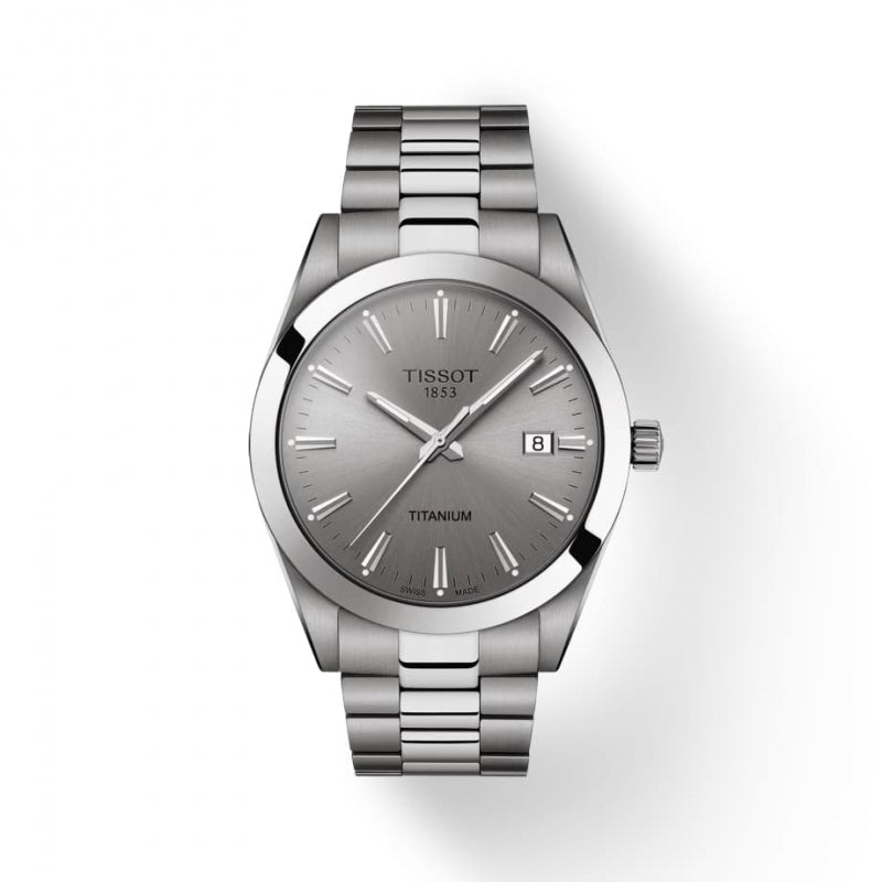 TISSOT(ティソ) Gentleman ジェントルマン クォーツ  チタン 腕時計 グレー T127.410.44.081.00