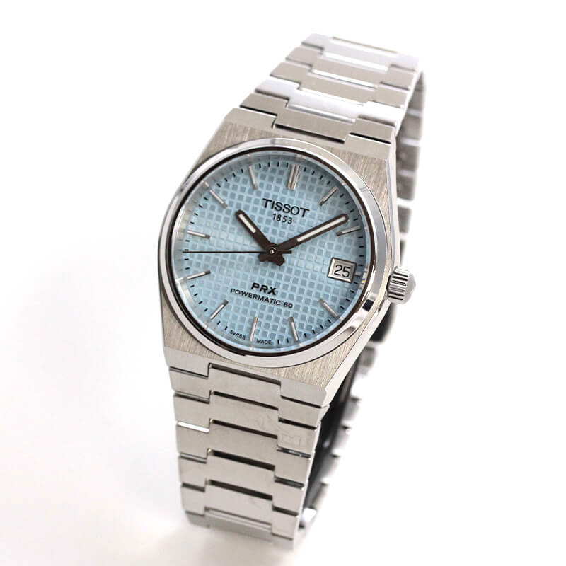 TISSOT(ティソ) PRX ピーアールエックス パワーマティック80 腕時計 35mm経 アイスブルー T137.207.11.351.00