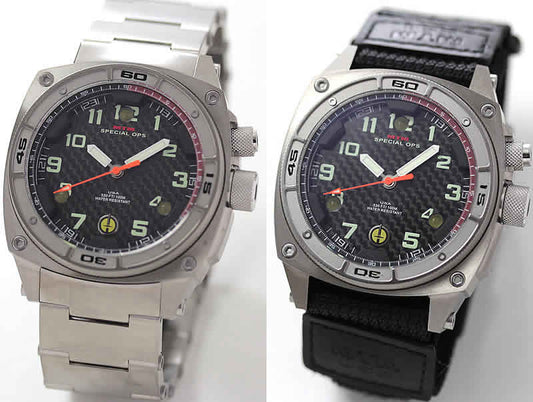MTM スペシャルOPS シルバーファルコン FAL-TSL-BKCB-MBTI チタン 腕時計とバリスティックバンド ロゴなしセット