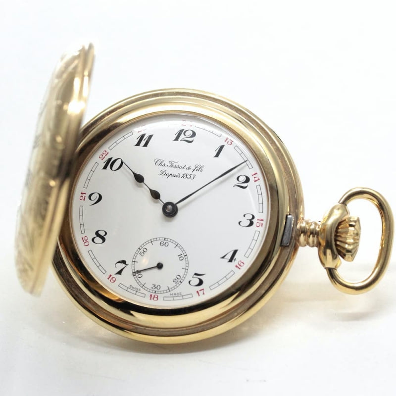絶版モデルのティソ（TISSOT）　ハーフハンター懐中時計