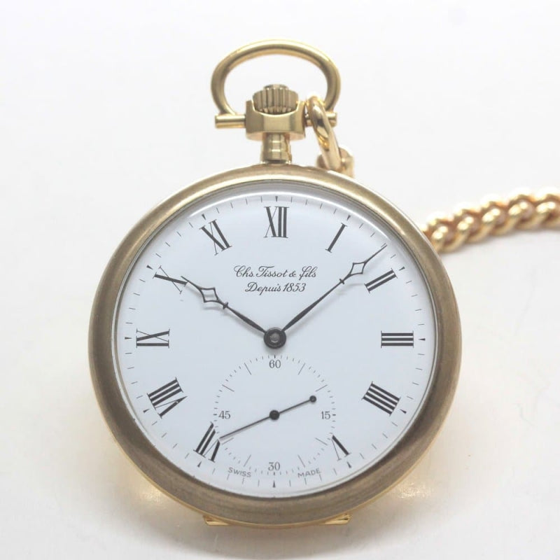 絶版モデルのティソ（TISSOT） /手巻き式 /シルバーカラー / 懐中時計 絶版モデルのティソ（TISSOT） 鍵巻き式懐中時計 tissot-1034