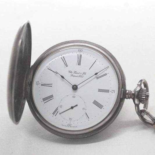 1853年創業のスイスブランド、ティソの銀無垢懐中時計/ 絶版モデルのティソ（TISSOT）/銀無垢懐中時計/tissot-1035