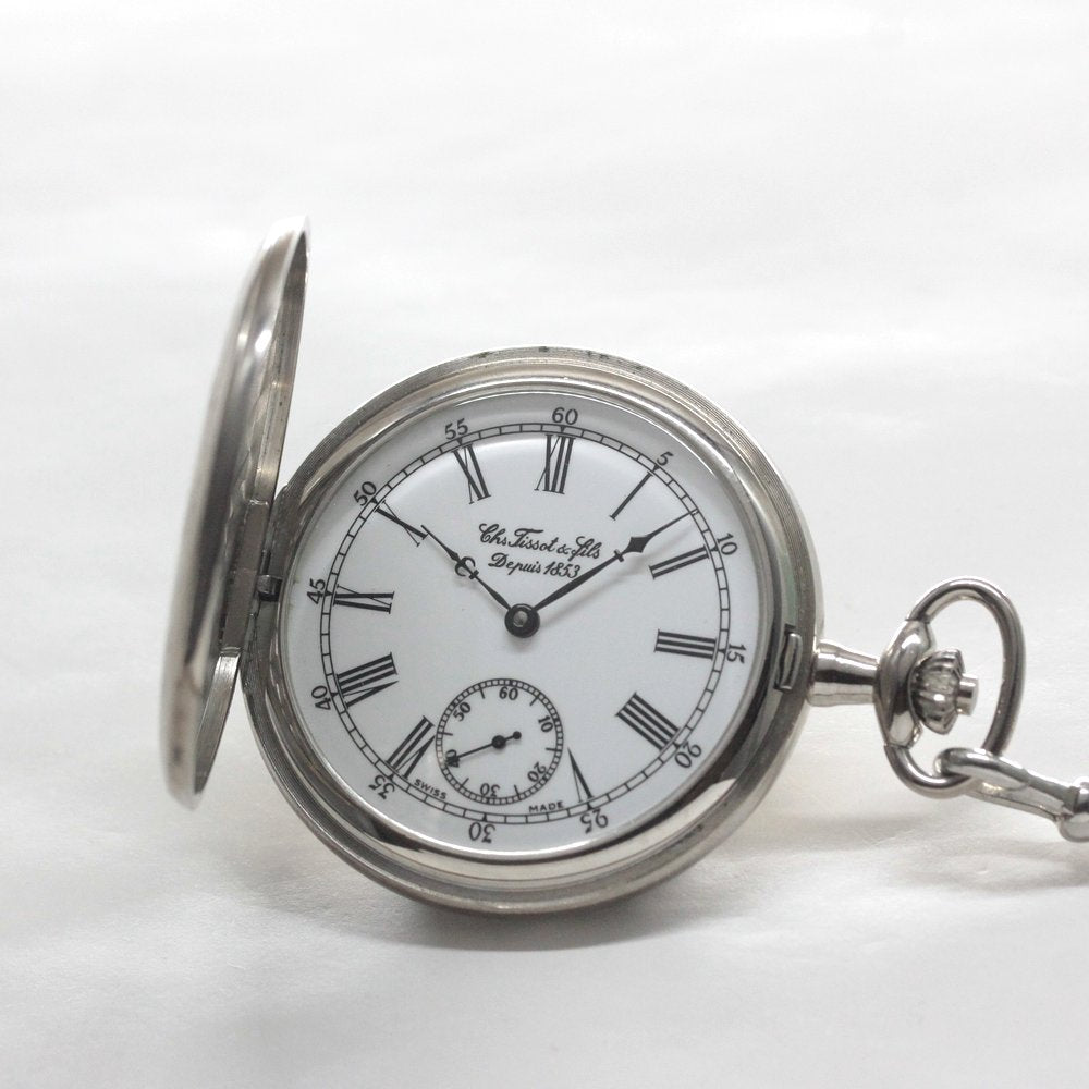 1853年創業のスイスブランド、ティソ（TISSOT）ハンターケース懐中時計　tissot-1038