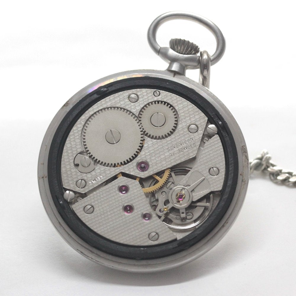 絶版モデルのティソ（TISSOT）/ ヴィンテージウォッチ / シルバーカラーオープンフェイス /ローマン数字/ 手巻き式 / 懐中時計 / tissot-1040