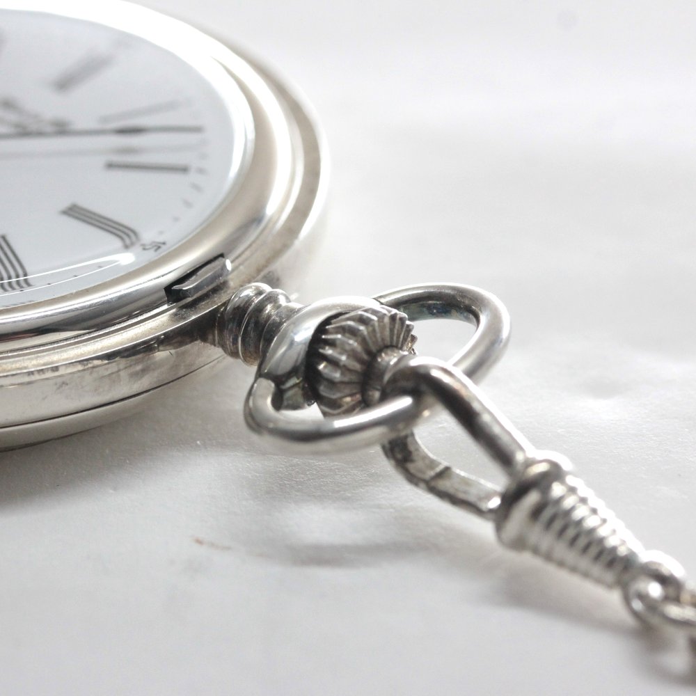 Tissot, a Swiss brand founded in 1853, has a solid silver pocket watch. This discontinued model is the Tissot-1035.