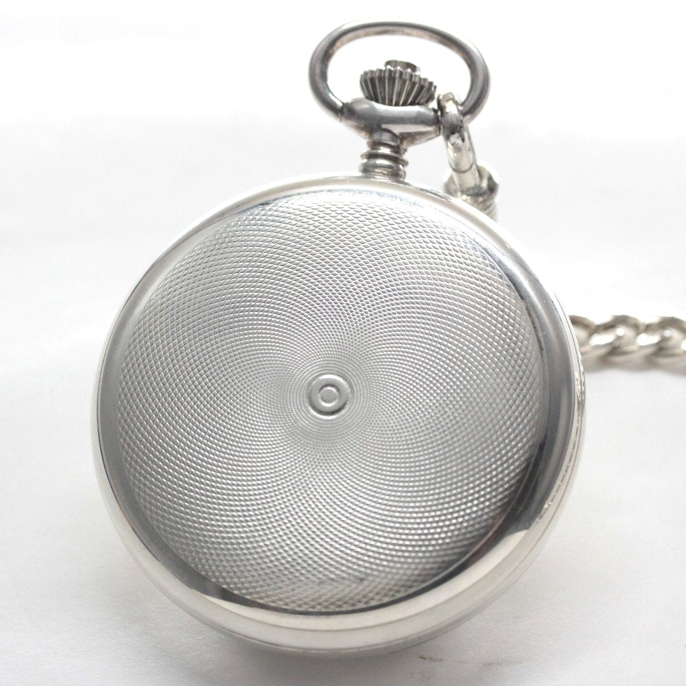 Tissot, a Swiss brand founded in 1853, has a solid silver pocket watch. This discontinued model is the Tissot-1035.