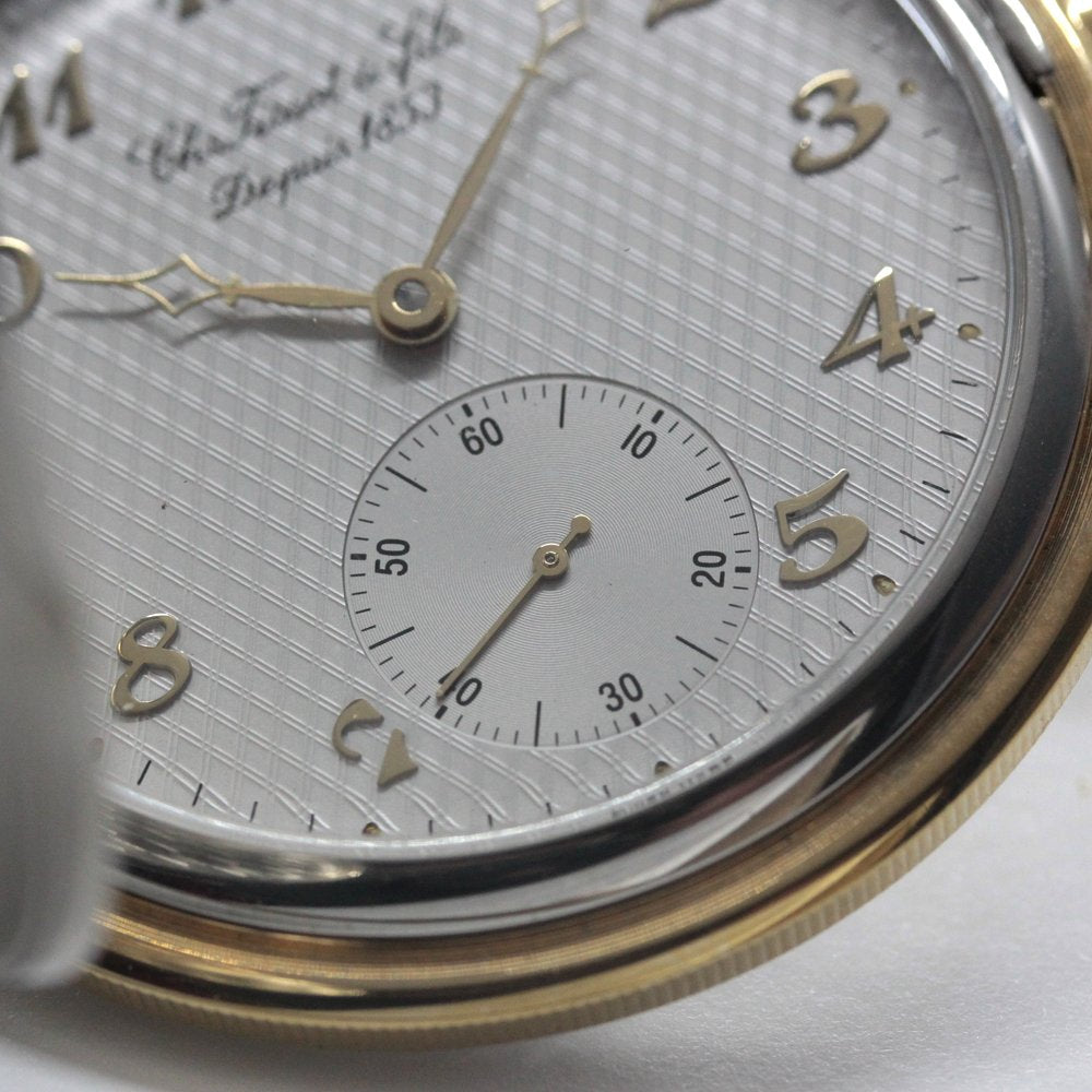 絶版モデルのティソ（TISSOT）/ ヴィンテージウォッチ / コンビカラー/ ハンターケース /アラビア数字/ 手巻き式 / 懐中時計 /tissot-1043