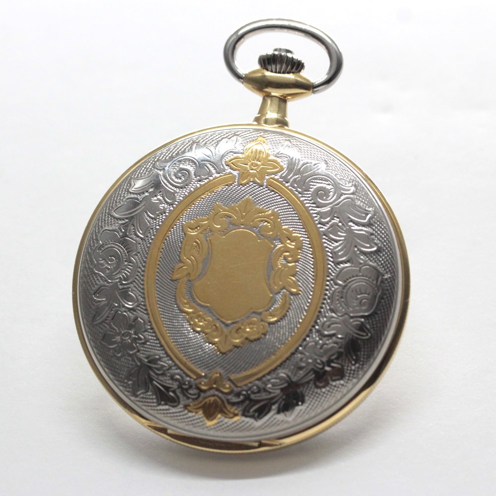 絶版モデルのティソ（TISSOT）/ ヴィンテージウォッチ / コンビカラー/ ハンターケース /アラビア数字/ 手巻き式 / 懐中時計 /tissot-1043