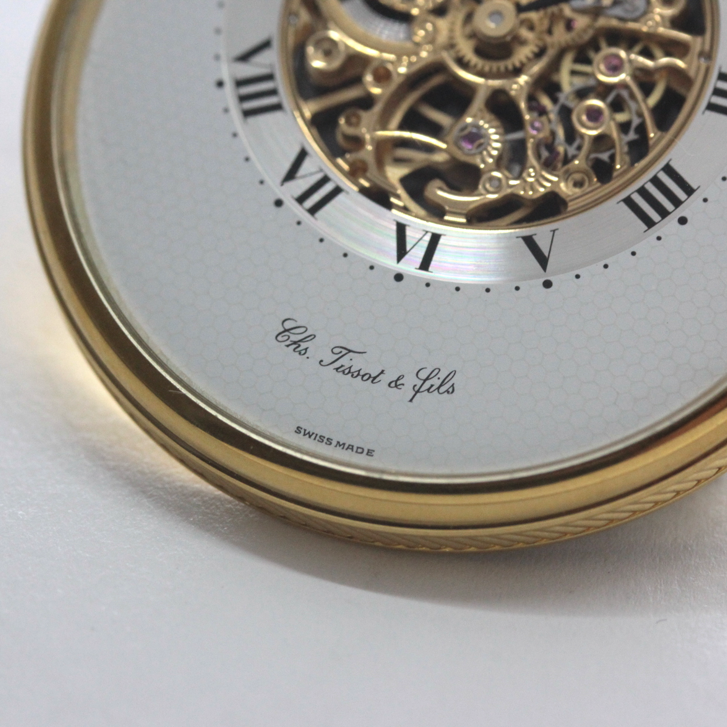 絶版モデルのティソ / TISSOT /ゴールドカラー/ スケルトン/薄型 / ヴィンテージ / tissot-1047　文字盤