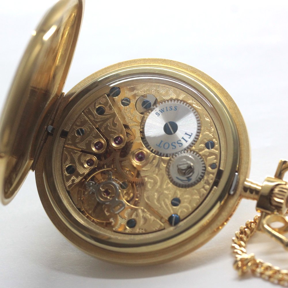 絶版モデルのティソ / TISSOT /ゴールドカラー/ 鍵巻き式懐中時計 / ヴィンテージ / tissot-1053