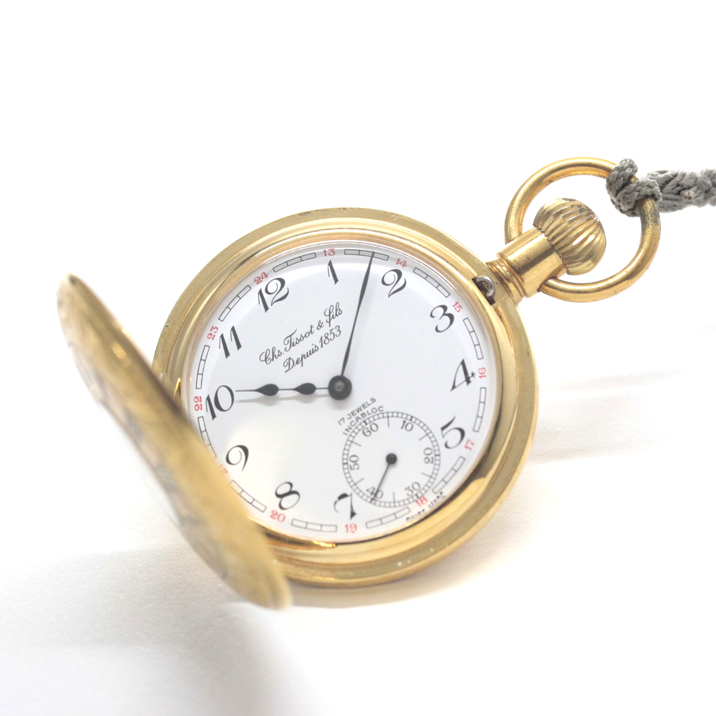 絶版モデルのティソ（TISSOT） ハーフハンター懐中時計 tissot-1057