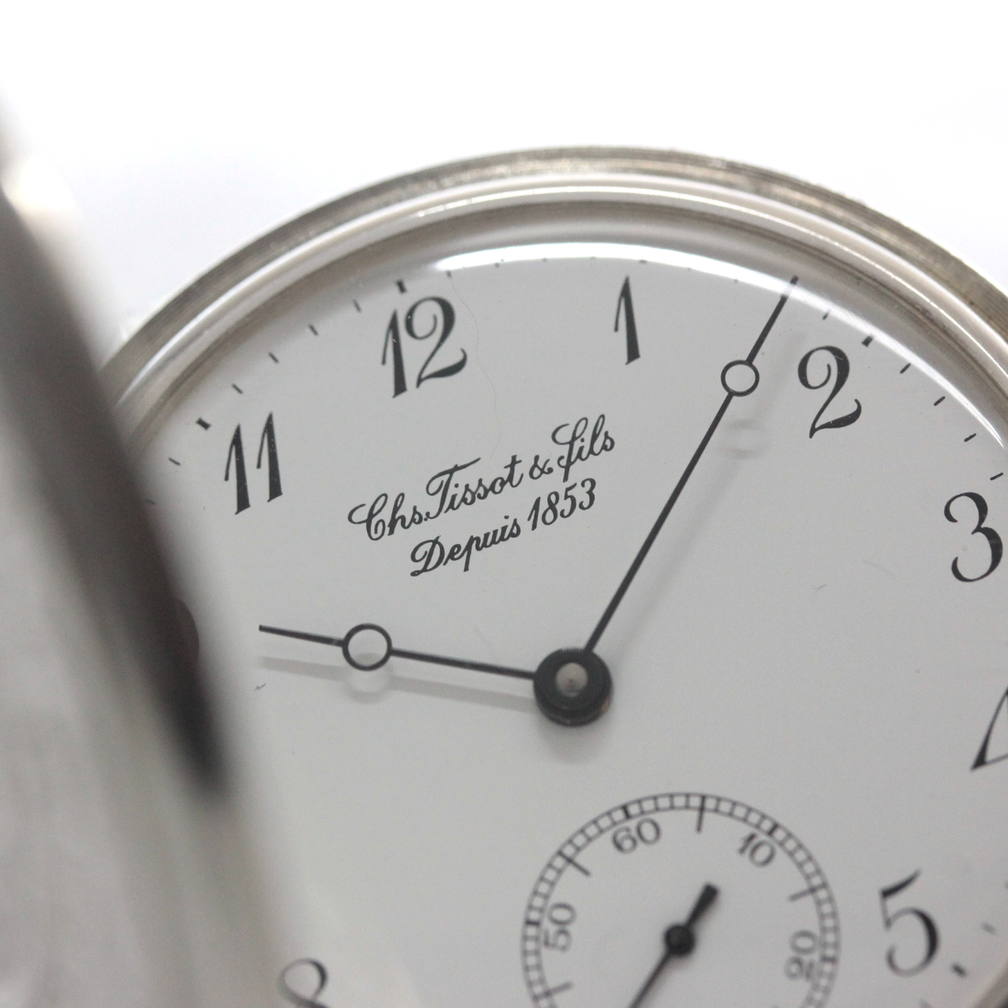 すでに絶版で製造されていない、ティソ銀無垢懐中時計