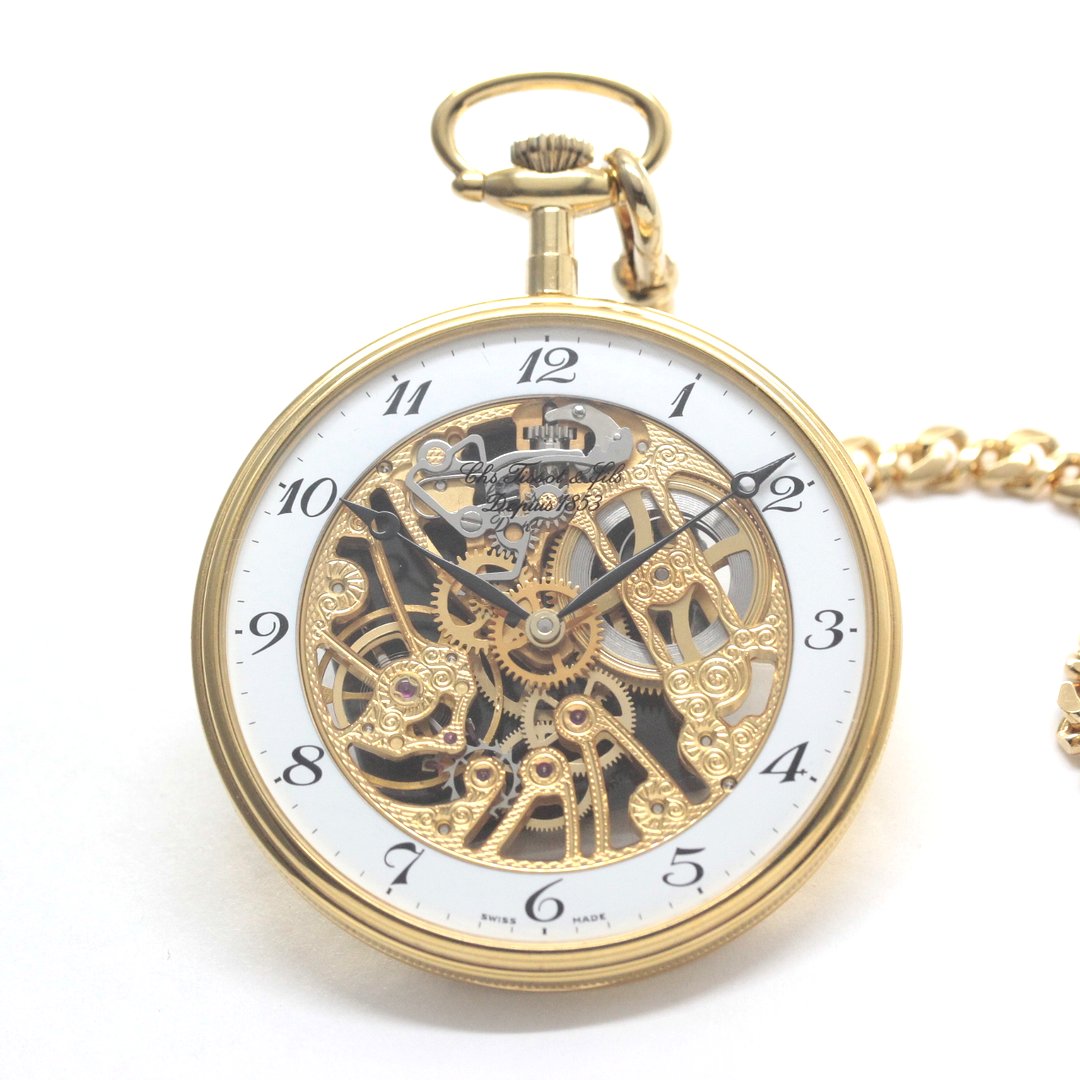 絶版モデルのティソ（TISSOT） フルスケルトン懐中時計 tissot-1011