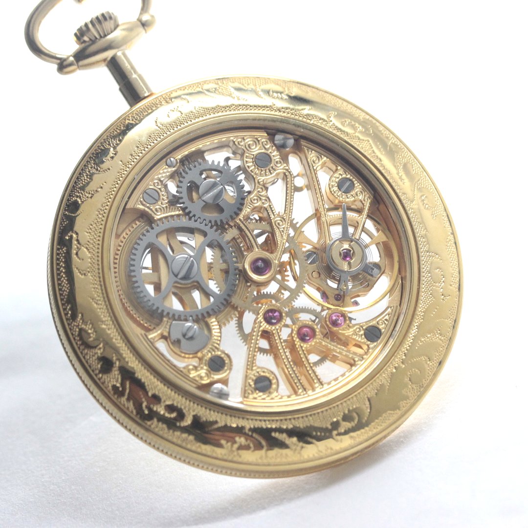 絶版モデルのティソ / TISSOT /ゴールドカラー/アラビア数字/スケルトン 懐中時計 /ヴィンテージ /tissot-1061