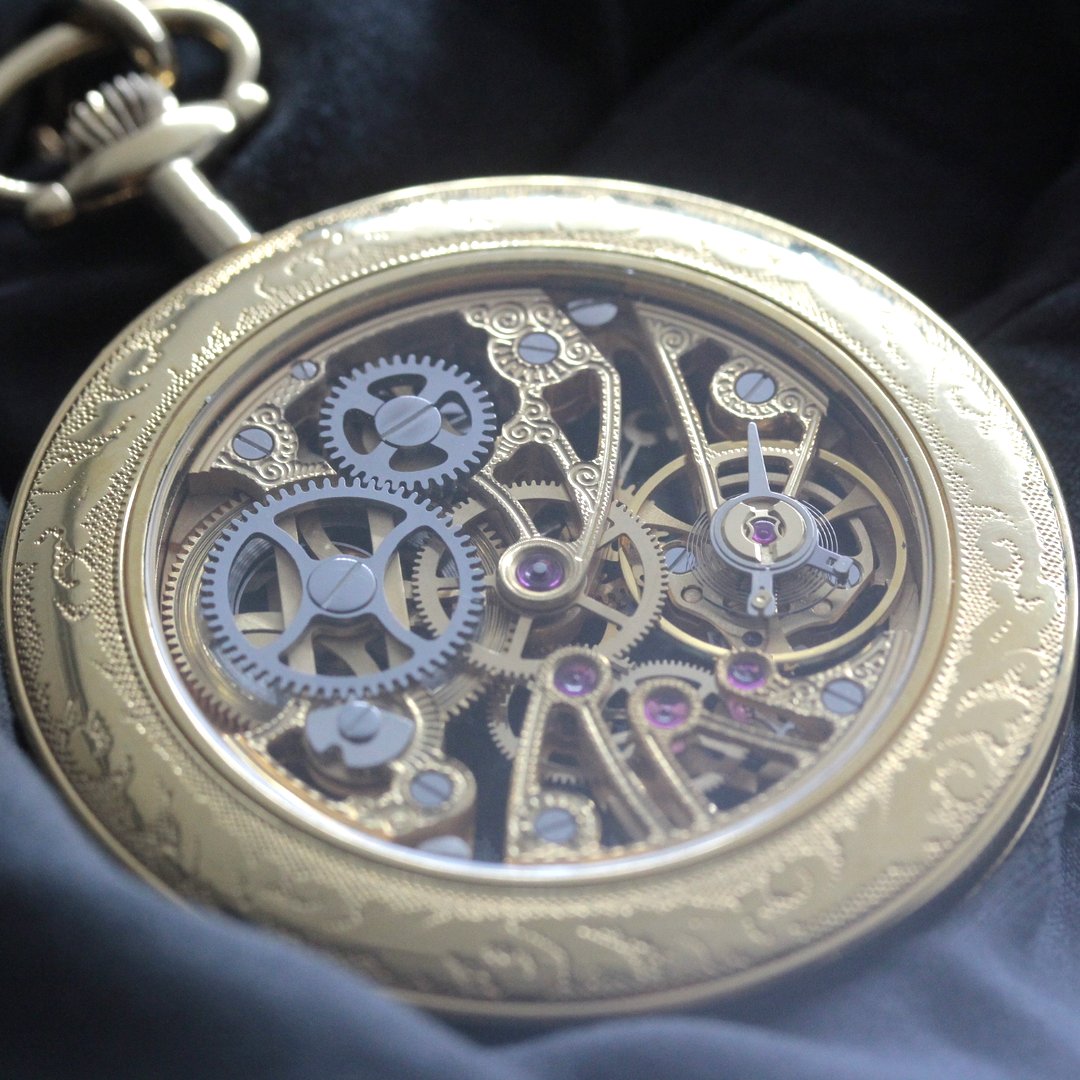 絶版モデルのティソ（TISSOT） フルスケルトン懐中時計 tissot-1011