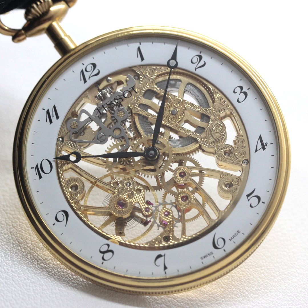 ティソ スケルトン 懐中時計 tissot-1067　文字盤