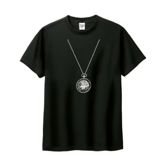 正美堂オリジナルTシャツ（懐中時計柄 / Lサイズ / ブラック）