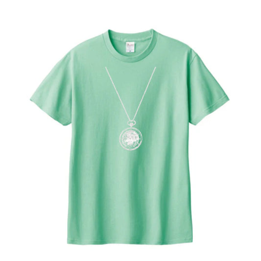 正美堂オリジナルTシャツ（懐中時計柄 / Mサイズ / アイスグリーン）