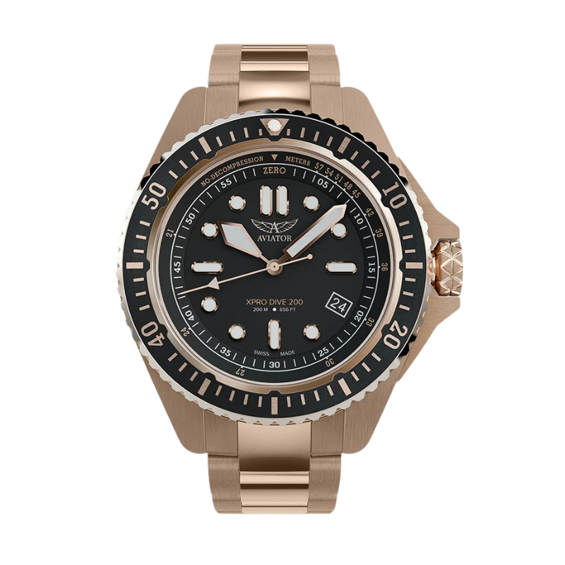 AVIATOR(アビエイター) XPRO DIVE 200 クォーツ ダイバーズ 腕時計 V.1.42.2.373.5