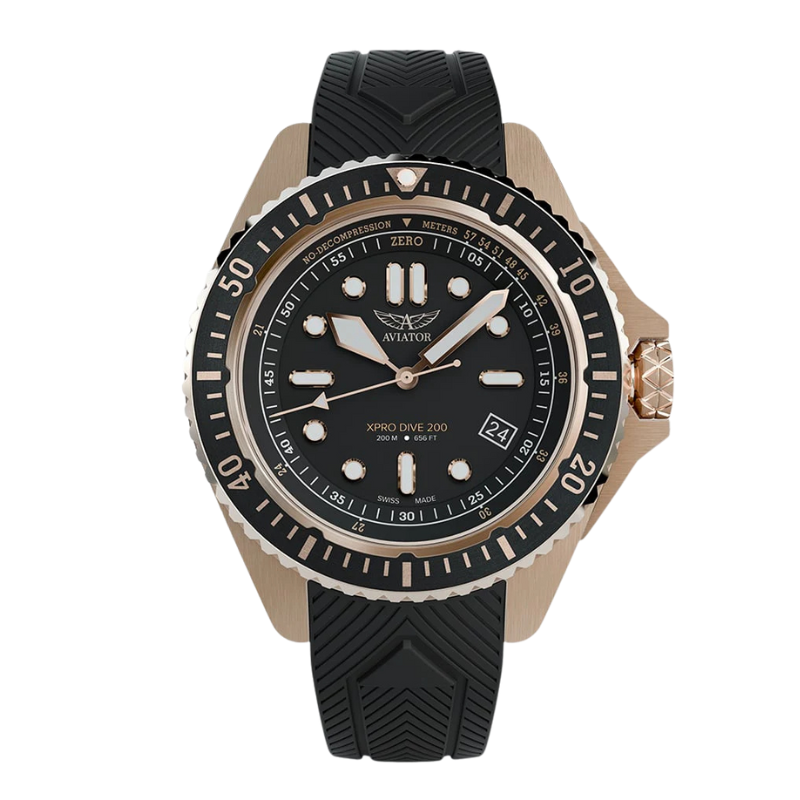 AVIATOR(アビエイター) XPRO DIVE 200 クォーツ ダイバーズ 腕時計 V.1.42.2.373.6