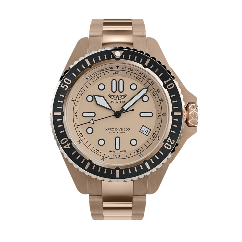 AVIATOR(アビエイター) XPRO DIVE 200 クォーツ ダイバーズ 腕時計 V.1.42.2.374.5