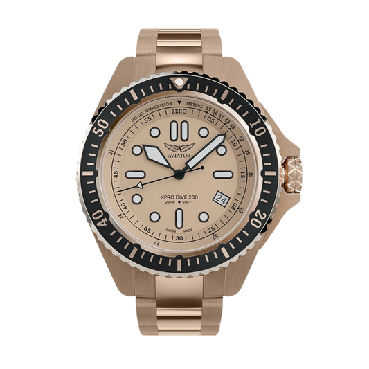 AVIATOR(アビエイター) XPRO DIVE 200 クォーツ ダイバーズ 腕時計 V.1.42.2.374.5