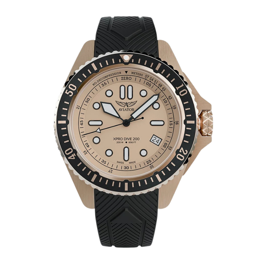 AVIATOR(アビエイター) XPRO DIVE 200 クォーツ ダイバーズ 腕時計 V.1.42.2.374.6