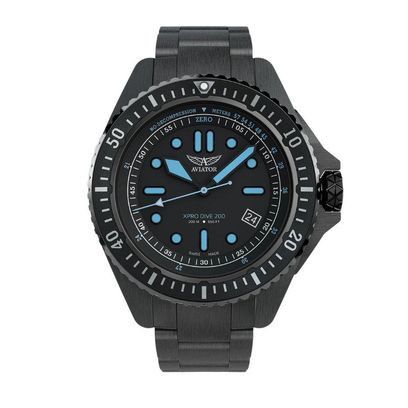 AVIATOR(アビエイター) XPRO DIVE 200 クォーツ ダイバーズ 腕時計 V.1.42.5.377.5