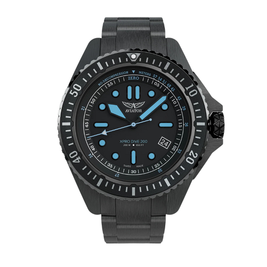 AVIATOR(アビエイター) XPRO DIVE 200 クォーツ ダイバーズ 腕時計 V.1.42.5.377.5