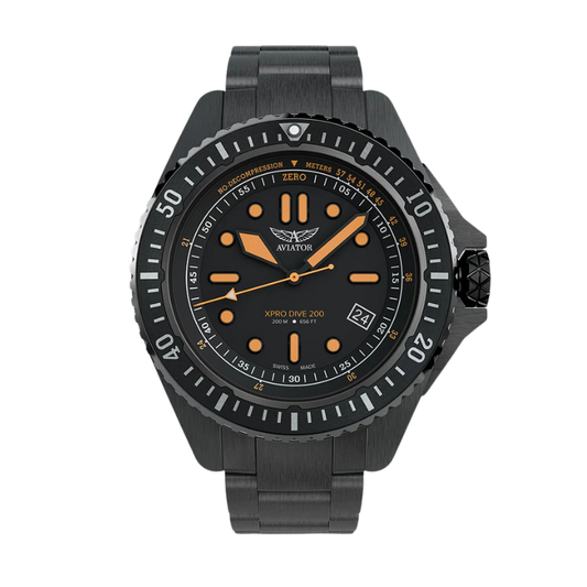 AVIATOR(アビエイター) XPRO DIVE 200 クォーツ ダイバーズ 腕時計 V.1.42.5.378.5